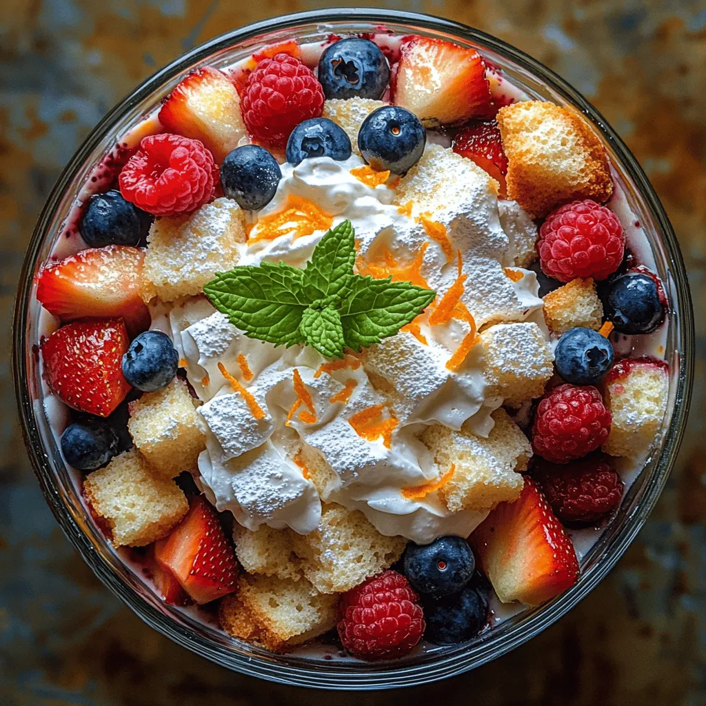 As the sun shines brighter and the temperatures rise, nothing beats the allure of a light, refreshing dessert that embodies the spirit of summer. Enter our Sun-Kissed Summer Berry Angel Food Trifle, a vibrant and delectable treat that combines the airy texture of angel food cake with the sweet, tangy burst of fresh berries and a dollop of whipped cream. This dessert not only tantalizes your taste buds but also presents beautifully, making it perfect for gatherings, picnics, or simply indulging in a moment of self-care.