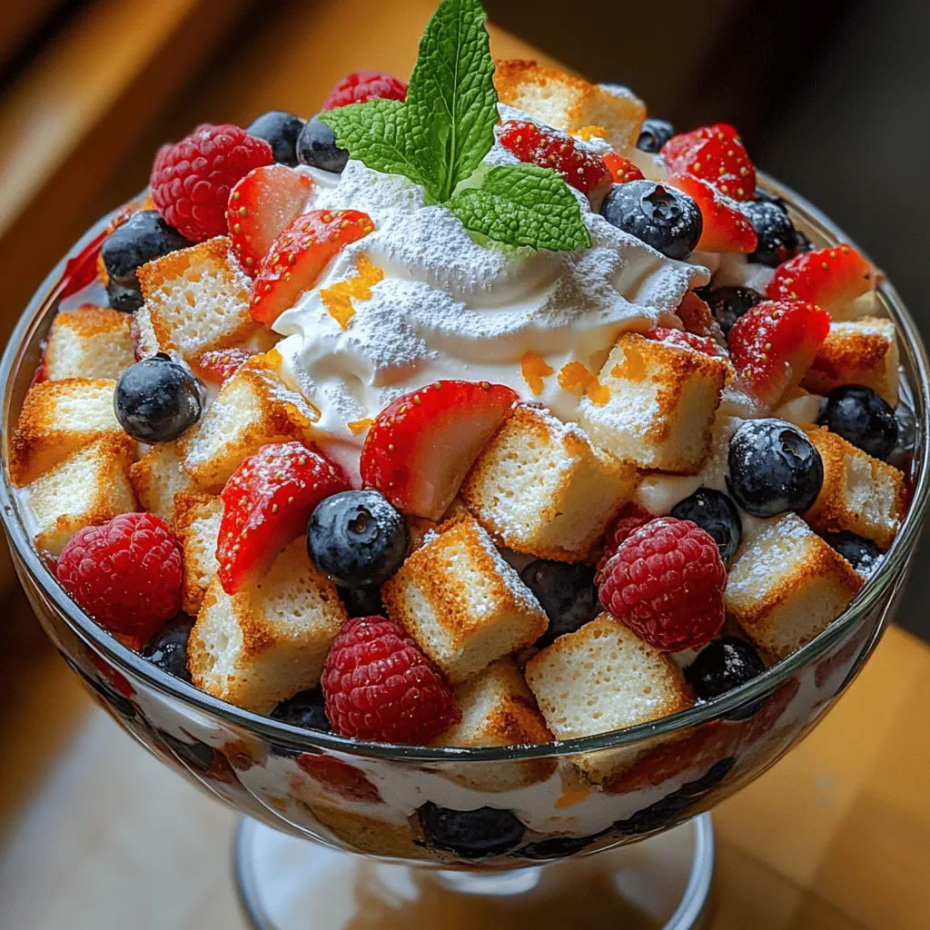 As the sun shines brighter and the temperatures rise, nothing beats the allure of a light, refreshing dessert that embodies the spirit of summer. Enter our Sun-Kissed Summer Berry Angel Food Trifle, a vibrant and delectable treat that combines the airy texture of angel food cake with the sweet, tangy burst of fresh berries and a dollop of whipped cream. This dessert not only tantalizes your taste buds but also presents beautifully, making it perfect for gatherings, picnics, or simply indulging in a moment of self-care.