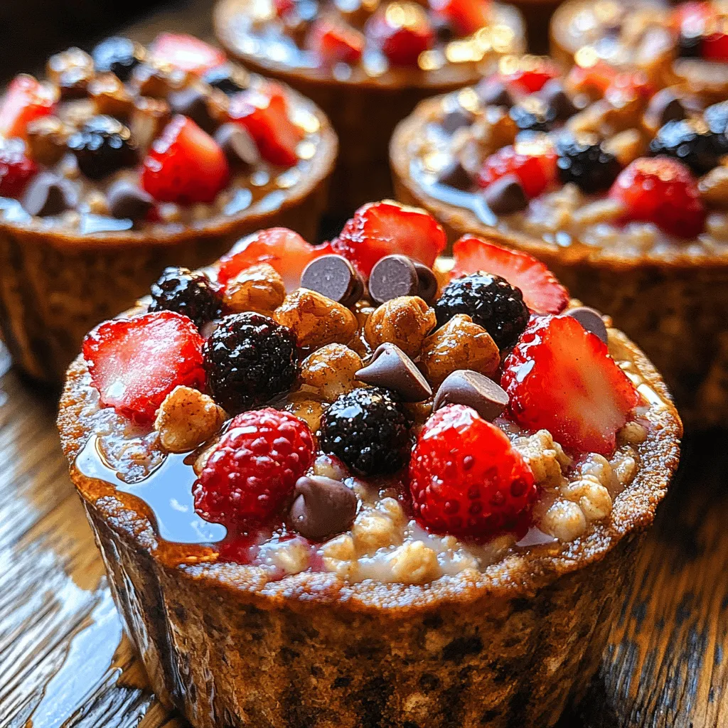 Oatmeal has long held a place of honor in the world of healthy breakfasts, cherished for its versatility and nutrient-dense profile. As a staple in kitchens across the globe, oatmeal not only provides a hearty start to the day but also boasts a plethora of health benefits that make it a favorite among nutritionists and health enthusiasts alike. Among the myriad of ways to enjoy this wholesome grain, we have the Nutty Berry Baked Oatmeal Cups—a delightful, portable option that combines the comforting flavors of oats with the sweetness of berries and the crunch of nuts.