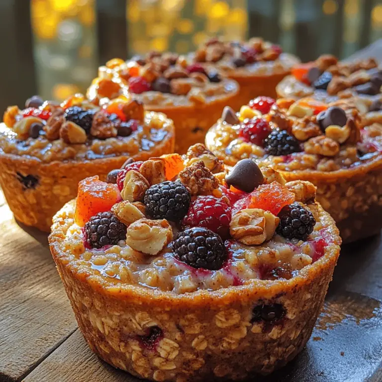Oatmeal has long held a place of honor in the world of healthy breakfasts, cherished for its versatility and nutrient-dense profile. As a staple in kitchens across the globe, oatmeal not only provides a hearty start to the day but also boasts a plethora of health benefits that make it a favorite among nutritionists and health enthusiasts alike. Among the myriad of ways to enjoy this wholesome grain, we have the Nutty Berry Baked Oatmeal Cups—a delightful, portable option that combines the comforting flavors of oats with the sweetness of berries and the crunch of nuts.