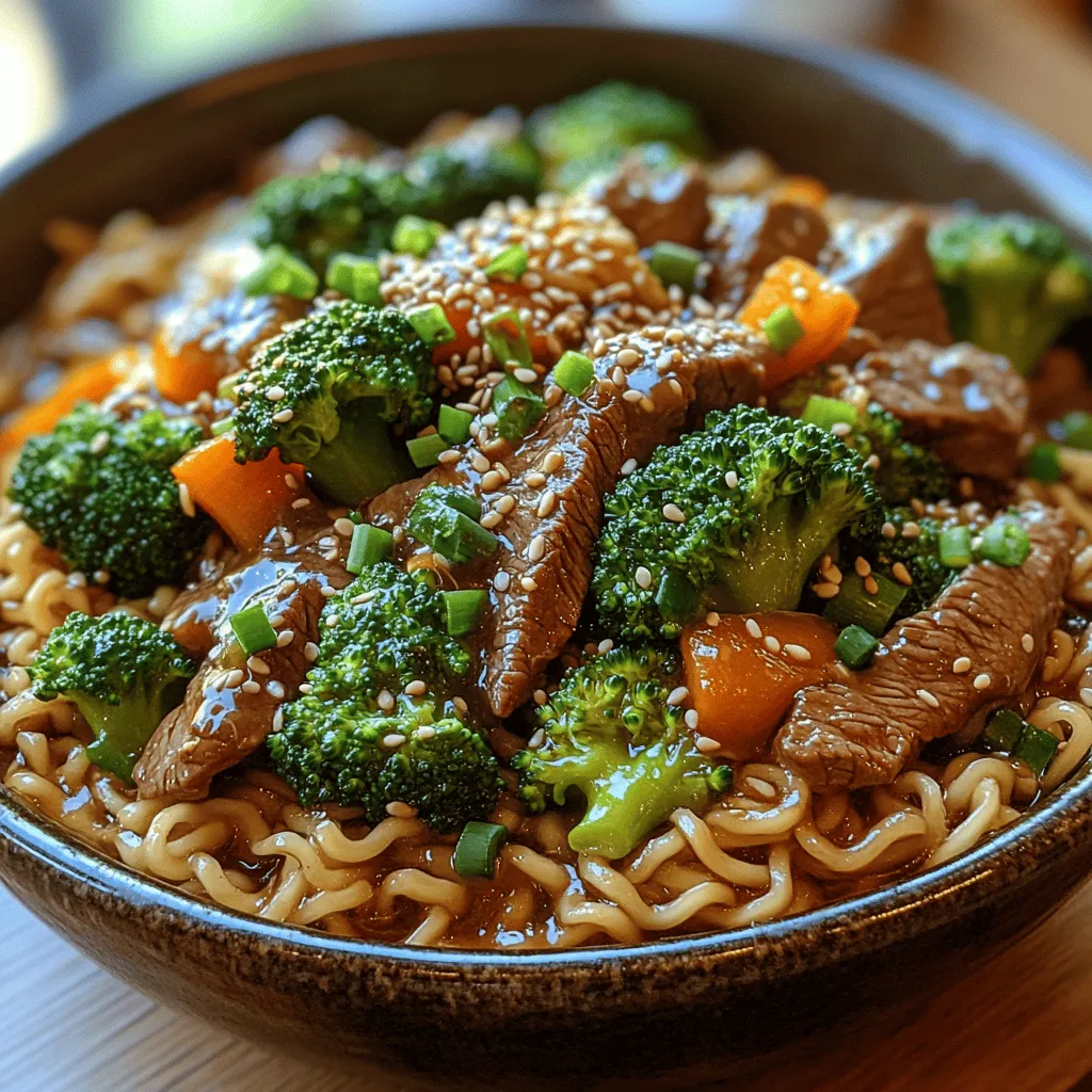 Sizzling Beef and Broccoli Ramen Stir Fry is not just a meal; it’s an experience that brings together the vibrant flavors of Asian cuisine in a quick, satisfying dish. In today's fast-paced world, this recipe stands out as a perfect solution for busy weeknights or casual gatherings, offering a delightful balance of flavors and textures that will tantalize your taste buds. The combination of tender beef, crisp broccoli, and soft ramen noodles creates a culinary harmony that’s both comforting and nutritious.