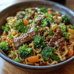 Sizzling Beef and Broccoli Ramen Stir Fry is not just a meal; it’s an experience that brings together the vibrant flavors of Asian cuisine in a quick, satisfying dish. In today's fast-paced world, this recipe stands out as a perfect solution for busy weeknights or casual gatherings, offering a delightful balance of flavors and textures that will tantalize your taste buds. The combination of tender beef, crisp broccoli, and soft ramen noodles creates a culinary harmony that’s both comforting and nutritious.