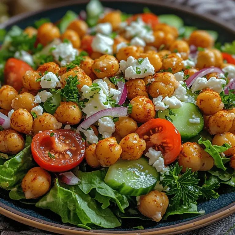 Welcome to the world of vibrant salads, where flavors collide and textures dance on your palate! One such delight is the Crunchy Chickpeas & Feta Delight salad, a dish that perfectly encapsulates the essence of fresh, wholesome eating. This salad not only pleases the taste buds but also nourishes the body, making it a staple for health-conscious individuals and food enthusiasts alike.