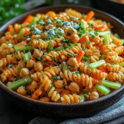 If you’re looking for a dish that combines bold flavors with a healthy twist, look no further than Buffalo Chickpea Pasta Salad. This vibrant salad is not only a feast for the eyes but also a delightful blend of textures and tastes that will satisfy your cravings without compromising on nutrition. Packed with plant-based protein from chickpeas and a medley of fresh vegetables, this recipe offers a refreshing alternative to traditional pasta salads that often lack in healthfulness.