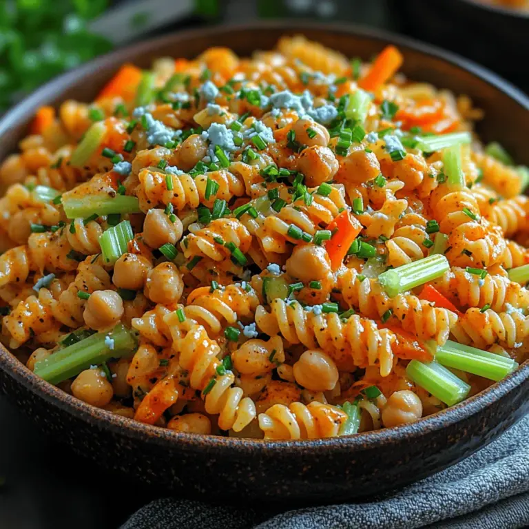If you’re looking for a dish that combines bold flavors with a healthy twist, look no further than Buffalo Chickpea Pasta Salad. This vibrant salad is not only a feast for the eyes but also a delightful blend of textures and tastes that will satisfy your cravings without compromising on nutrition. Packed with plant-based protein from chickpeas and a medley of fresh vegetables, this recipe offers a refreshing alternative to traditional pasta salads that often lack in healthfulness.