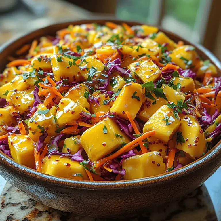 Discover a burst of tropical flavors with our Tropical Tango Mango Slaw. This vibrant and refreshing dish combines the sweetness of ripe mangoes with crunchy vegetables, creating a perfect balance of taste and texture. Ideal as a side for barbecues, tacos, or even as a light meal, this slaw is not only visually appealing but also packed with nutrients. In this article, we will explore the key ingredients, preparation steps, nutritional benefits, and creative serving suggestions for this delightful recipe.