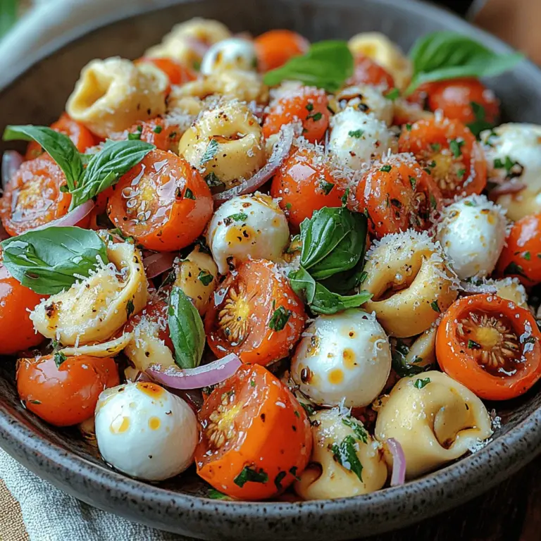 As the days grow longer and the sun shines brighter, the desire for fresh, vibrant meals becomes irresistible. Enter the Vibrant Tomato Basil Tortellini Salad—a dish that beautifully marries the flavors of summer with the comforting bite of tender tortellini. This salad is not just a feast for the eyes; it is a celebration of fresh, wholesome ingredients that come together to create a delightful experience for your palate. Whether you are hosting a backyard barbecue, preparing for a picnic in the park, or simply looking for a quick and satisfying weeknight dinner, this salad checks all the boxes.