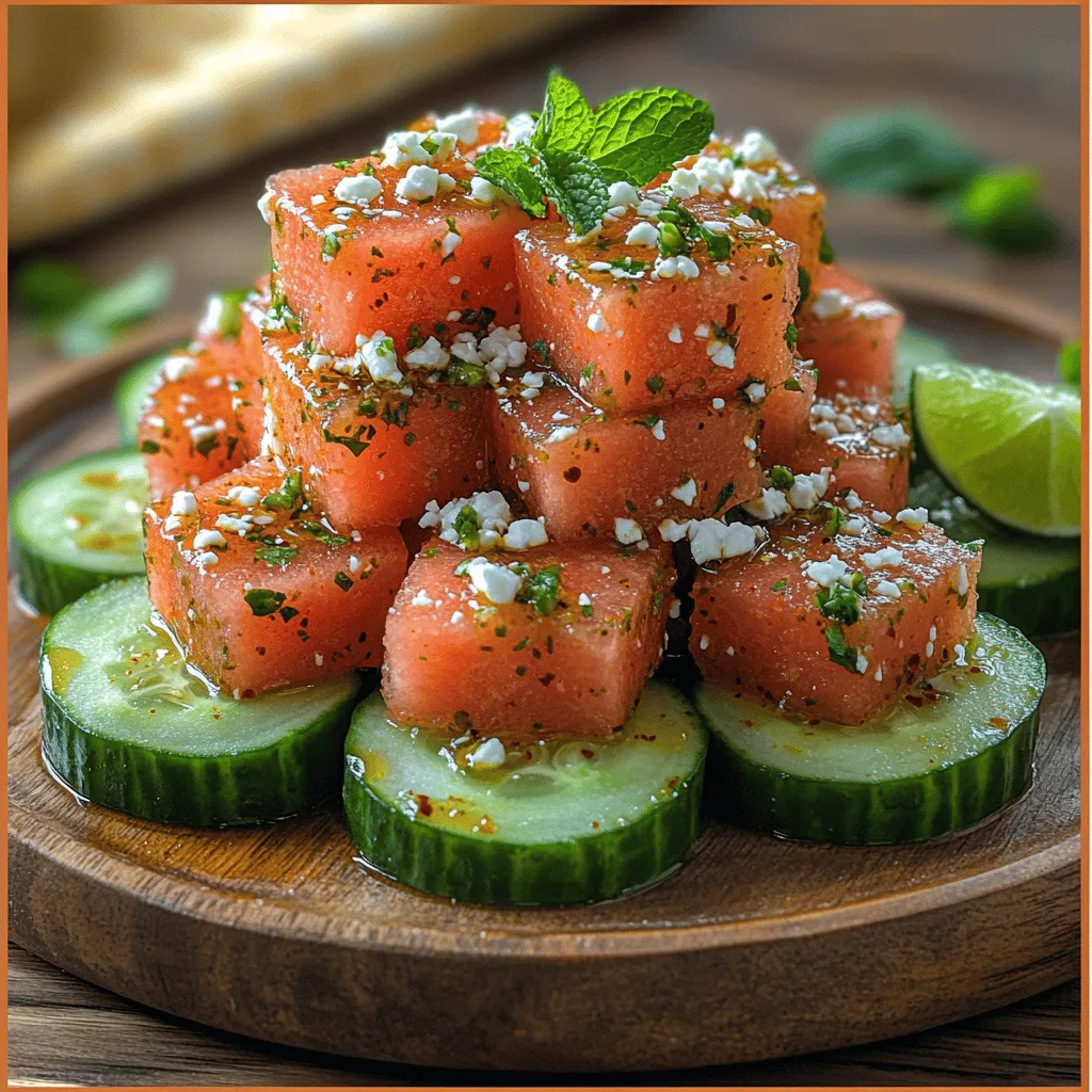 As the temperature rises and summer approaches, many of us yearn for light, refreshing dishes that not only satisfy our cravings but also nourish our bodies. The trend of incorporating fresh fruits and vegetables into appetizers has surged in popularity, offering an exciting twist on traditional snacks. Among these vibrant creations, the Spicy Watermelon Cucumber Bites stand out as a perfect summer dish, harmonizing the sweet juiciness of watermelon with the crispness of cucumber, and a delightful kick of spice.