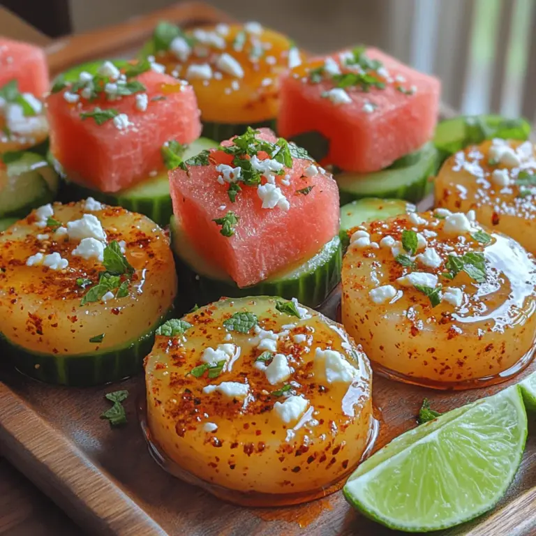 As the temperature rises and summer approaches, many of us yearn for light, refreshing dishes that not only satisfy our cravings but also nourish our bodies. The trend of incorporating fresh fruits and vegetables into appetizers has surged in popularity, offering an exciting twist on traditional snacks. Among these vibrant creations, the Spicy Watermelon Cucumber Bites stand out as a perfect summer dish, harmonizing the sweet juiciness of watermelon with the crispness of cucumber, and a delightful kick of spice.