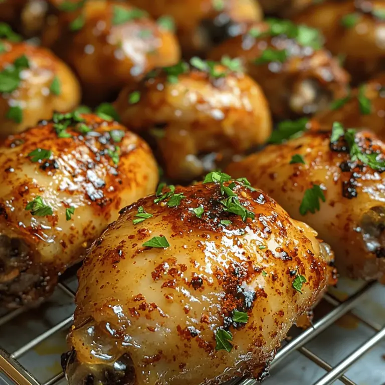 If you're on the hunt for a dish that perfectly balances sweet and savory flavors, look no further than our Sweet & Savory Honey Garlic Drumsticks. This recipe is more than just a culinary delight; it’s an experience that tantalizes your taste buds and fills your kitchen with an irresistible aroma. The combination of honey, garlic, and a touch of soy sauce creates a glaze that caramelizes beautifully in the oven, enveloping tender chicken drumsticks in a mouthwatering sauce that is sure to impress.