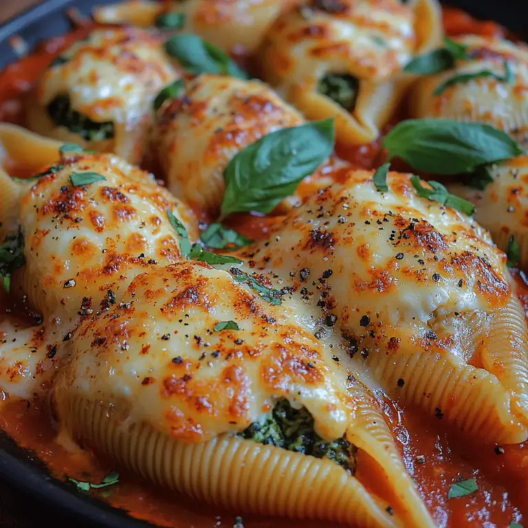 Comfort food has a unique way of bringing people together, evoking fond memories of shared meals and the warmth of a home-cooked dish. Among the myriad of comforting recipes, the Cheesy Spinach & Ricotta Delight stands out as a harmonious blend of flavors that not only caters to the palates of vegetarians but also enchants cheese lovers. This dish showcases the delightful combination of creamy ricotta cheese, fresh spinach, and a medley of delicious cheeses, all encased in tender jumbo pasta shells.