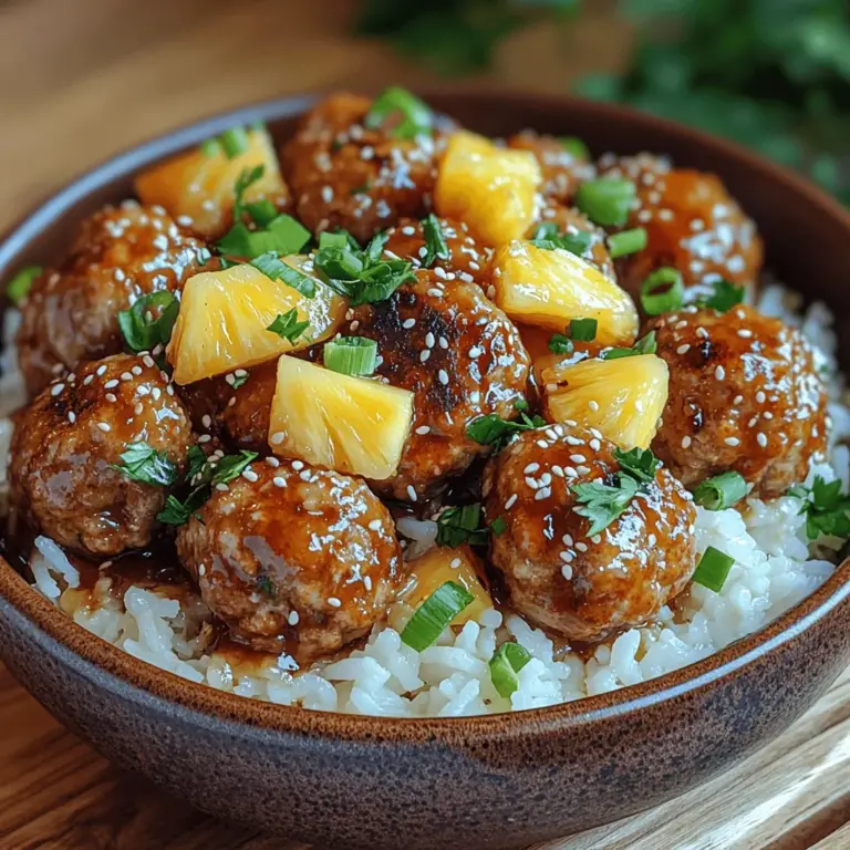 Meatballs have earned their place as a beloved dish across various cuisines worldwide, from the classic Italian and Swedish varieties to the Middle Eastern kofta. Their adaptability and hearty nature make them a popular choice for family dinners, potlucks, and even meal prep. Today, we are taking a delightful twist on the traditional meatball by introducing Juicy Teriyaki Pineapple Meatballs. This recipe combines the savory appeal of meatballs with the sweet and tangy notes of teriyaki sauce and the refreshing burst of pineapple, creating a dish that is both satisfying and unique.