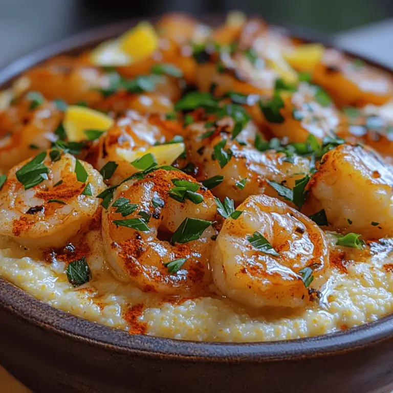 Delve into the rich culinary tradition of the South with a dish that perfectly balances flavor and comfort: Shrimp & Grits Bliss. This delightful recipe showcases tender shrimp sautéed in garlic butter, served over a bed of creamy, cheesy grits. It’s not just a meal; it’s an experience that brings warmth to your table and satisfaction to your palate. Whether you're serving it for a special occasion or a cozy weeknight dinner, this dish is sure to impress. In this post, we’ll explore the origins of shrimp and grits, break down the recipe step-by-step, and highlight the ingredients that make this dish a true masterpiece.