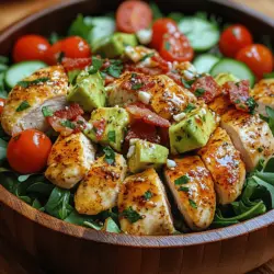 In the quest for a satisfying and wholesome meal, few dishes can rival the appeal of a Savory Chicken Bacon Avocado Salad. This delightful salad combines tender, juicy chicken, crispy bacon, creamy avocado, and a vibrant mix of fresh greens, creating a dish that is not only visually appealing but also rich in flavor and nutrition. Whether you are looking for a quick lunch option to fuel your busy day or a light dinner that won’t weigh you down, this salad ticks all the boxes.