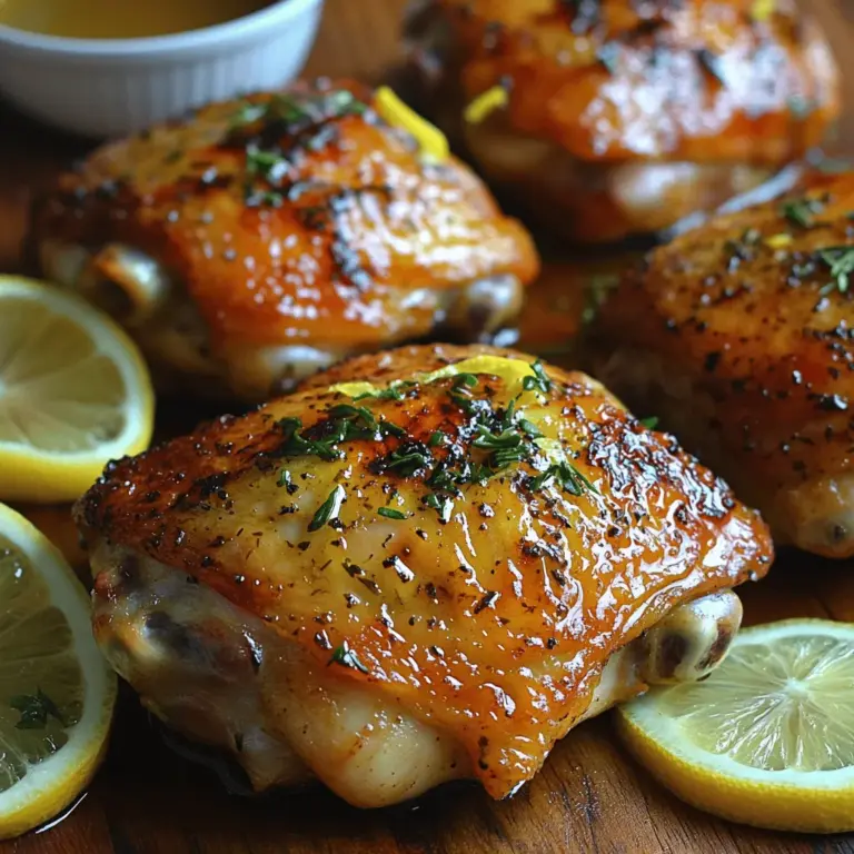 Are you looking to elevate your dinner game with a dish that bursts with flavor and is easy to prepare? Look no further than Zesty Lemon Herb Roasted Chicken Thighs. This recipe is not just a meal; it’s a culinary experience that combines the bright, tangy notes of fresh lemons with an aromatic blend of herbs. The result is a succulent chicken dish that can steal the spotlight at any occasion, whether it's a weeknight dinner, a special family gathering, or a casual weekend barbecue.