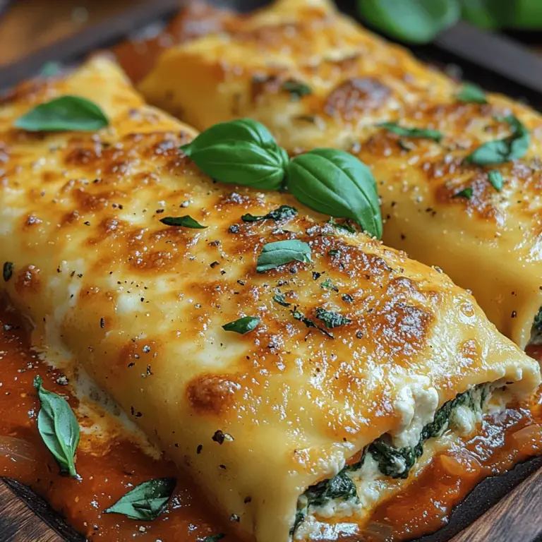 When it comes to comfort food, few dishes can rival the warm, indulgent embrace of manicotti. This beloved Italian pasta dish, characterized by its large tubular shapes, has a way of bringing people together around the dining table, evoking feelings of nostalgia and warmth. The Creamy Spinach & Cheese Manicotti Delight takes this classic comfort food to the next level with its rich, creamy texture and robust flavors that tantalize the taste buds.