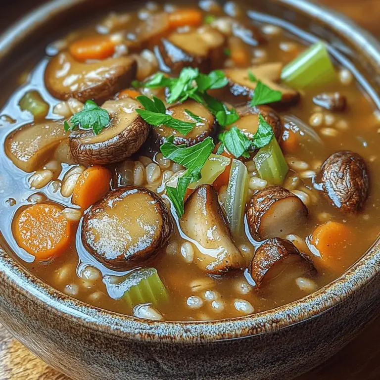 To create a delightful bowl of Roasted Mushroom Barley Soup, it's essential to understand the role of each ingredient, as they all contribute to the overall flavor and health benefits of the dish.