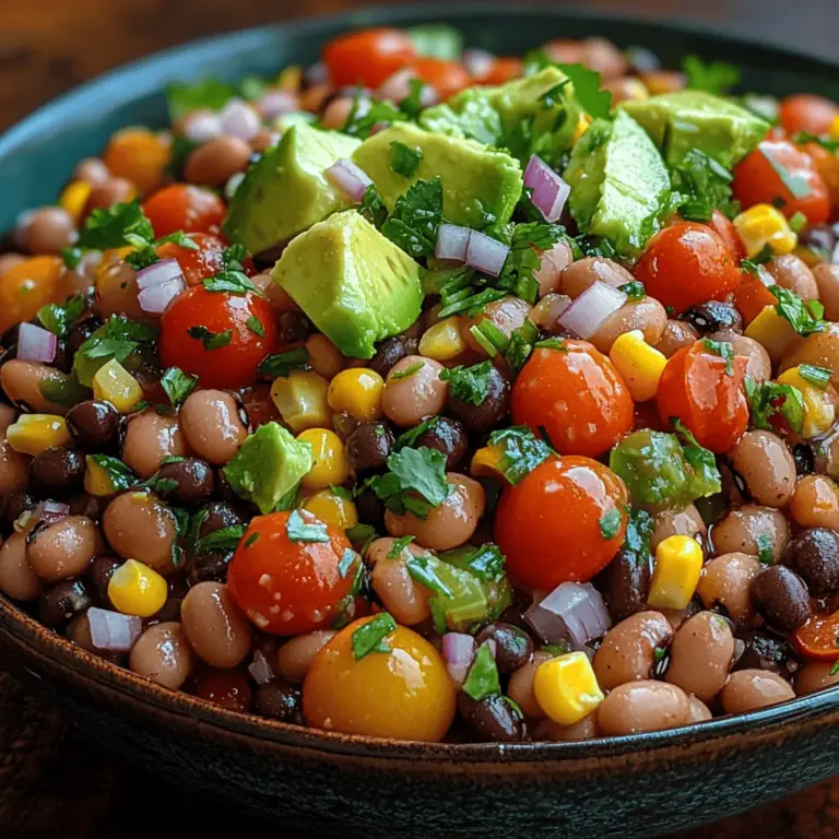 Cowboy Caviar is a vibrant and flavorful dish that has captured the hearts—and taste buds—of many food lovers across the United States. Originating from the Southwestern region, this colorful salsa-like salad combines a variety of fresh ingredients that celebrate the bold flavors and diverse culinary traditions found in this area. Often enjoyed as a healthy appetizer or a party favorite, Cowboy Caviar is perfect for summer gatherings, barbecues, and potlucks, where it can be served alongside tortilla chips, tacos, or as a topping for grilled meats.