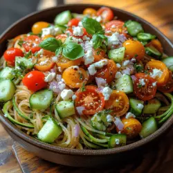 As the temperature rises and summer approaches, our cravings shift towards lighter, more refreshing meals. In the realm of summer recipes, the Chilled Spaghetti Zoodle Delight stands out as an ideal dish for warm weather dining. This vibrant recipe seamlessly melds the health benefits of zucchini noodles—commonly known as zoodles—with the hearty goodness of whole wheat spaghetti. The result is a nutrient-packed delight that not only looks visually appealing but also tantalizes the taste buds with a delightful mix of textures and flavors.