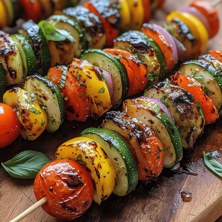 If you're searching for a dish that bursts with color, flavor, and health benefits, look no further than colorful grilled veggie kabobs with balsamic glaze. This delightful recipe not only showcases a vibrant array of vegetables but also embodies the essence of modern cooking—where health and taste go hand in hand. In a world increasingly focused on nutrition, these kabobs offer a satisfying way to incorporate a variety of vegetables into your meals, making them perfect for health-conscious individuals and families alike.