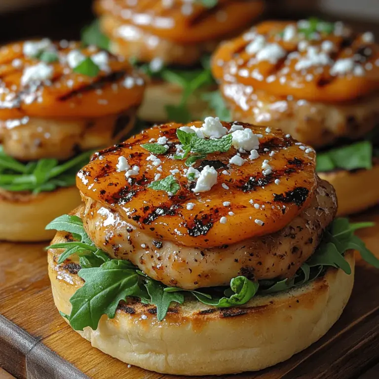 As the sun shines brightly and summer parties fill the air with laughter and aromas of grilled delights, the Spicy Peach Grilled Chicken Sliders emerge as a standout dish for any casual gathering or barbecue. This recipe combines the juicy sweetness of ripe peaches with the fiery kick of sriracha, making each bite a delightful explosion of flavors. Whether you’re hosting a backyard cookout or enjoying a cozy family dinner, these sliders offer a perfect blend of taste and presentation that will impress your guests and leave them asking for seconds.