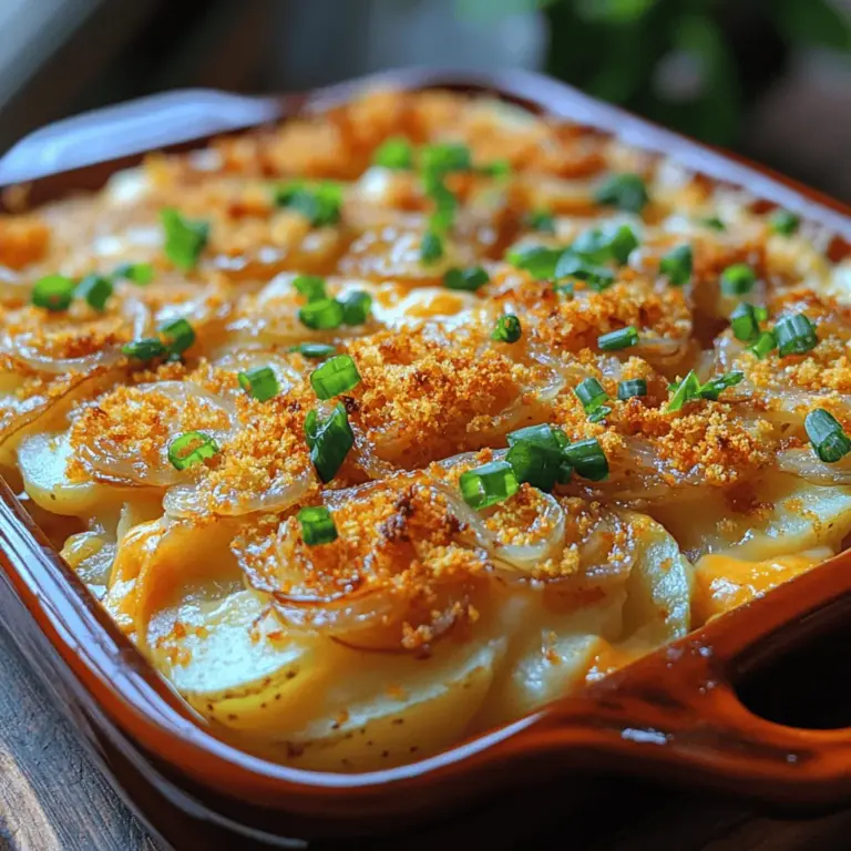 If you're on the hunt for a dish that embodies comfort food, look no further than the Creamy Onion Bliss Potato Casserole. This delectable recipe combines tender potatoes with a rich, creamy base, resulting in a dish that is both satisfying and delicious. Whether you serve it as a side dish during a festive gathering or as a main course for a cozy family dinner, this casserole is sure to be a hit.