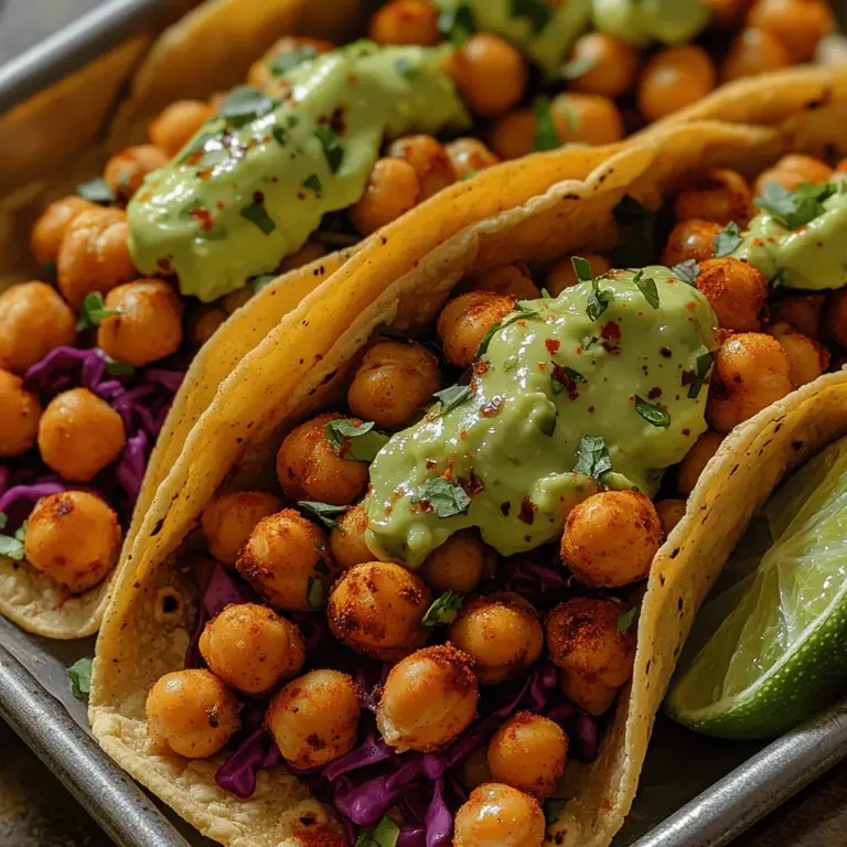 Are you craving a hearty and nutritious dish that is not only delicious but also caters to a variety of dietary preferences? Look no further than these crunchy chickpea tacos topped with creamy avocado sauce. This vibrant recipe merges the wholesome goodness of chickpeas with the rich creaminess of avocados, creating a meal that is both satisfying and health-conscious. Ideal for a quick weeknight dinner or a casual gathering, these tacos are sure to impress family and friends alike.