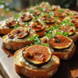 Balsamic roasted fig crostinis are a delightful appetizer that elegantly marries the sweet, rich flavor of fresh figs with the tangy depth of balsamic vinegar and the creamy texture of goat cheese. This dish is perfect for any occasion, from festive gatherings to intimate dinners, and it’s sure to impress guests with its vibrant presentation and sophisticated taste. In this article, we will guide you through the steps of creating these gourmet crostinis, exploring the nuances of each ingredient and offering insights into the culinary techniques that will elevate this simple recipe to a memorable experience.