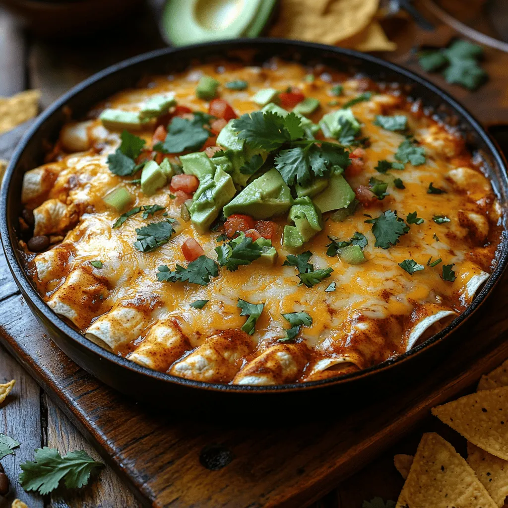 If you're in search of a hearty, flavorful dish that combines convenience with culinary delight, the Cheesy Chicken Enchilada Skillet is the answer. This dish encapsulates everything we love about traditional chicken enchiladas—savory chicken, vibrant spices, and, of course, gooey cheese—while streamlining the cooking process into a single skillet. The allure of a one-skillet meal lies not only in its simplicity but also in its ability to bring all the rich flavors of a beloved classic to your table in under an hour.