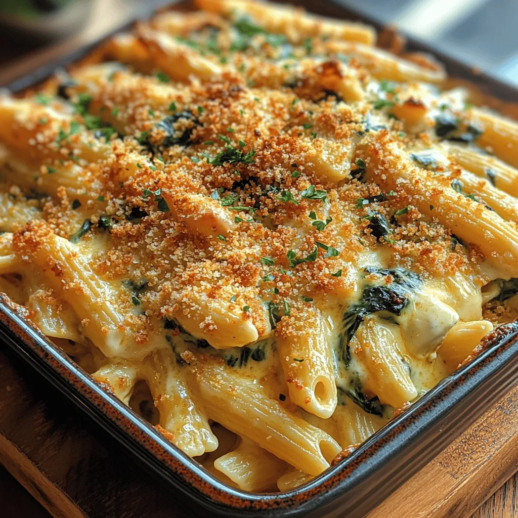 If you’re searching for a heartwarming dish that embodies comfort while packing a nutritional punch, look no further than the Creamy Spinach & Artichoke Pasta Bake. This delightful recipe combines the creaminess of a rich sauce with the earthy flavors of spinach and the unique taste of artichokes, creating a symphony of flavors that will please even the pickiest of eaters. The beauty of this dish lies not only in its taste but also in its versatility. Whether you're planning a cozy family dinner, a gathering with friends, or a potluck event, this pasta bake is sure to be a crowd favorite.