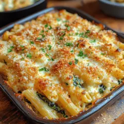 If you’re searching for a heartwarming dish that embodies comfort while packing a nutritional punch, look no further than the Creamy Spinach & Artichoke Pasta Bake. This delightful recipe combines the creaminess of a rich sauce with the earthy flavors of spinach and the unique taste of artichokes, creating a symphony of flavors that will please even the pickiest of eaters. The beauty of this dish lies not only in its taste but also in its versatility. Whether you're planning a cozy family dinner, a gathering with friends, or a potluck event, this pasta bake is sure to be a crowd favorite.