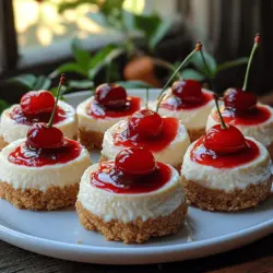 Cheesecake has long been a beloved dessert that captures the hearts of sweet-toothed enthusiasts worldwide. Its rich, creamy texture and versatile flavor profile make it a favorite for many occasions, from casual weeknight dinners to extravagant celebrations. Among the myriad of cheesecake variations, mini cheesecakes have gained significant popularity for their charming presentation and manageable portion sizes. Among these delightful treats, Mini Cherry Cheesecake Bites stand out as a perfect blend of flavor and elegance, making them an irresistible option for any dessert lover.