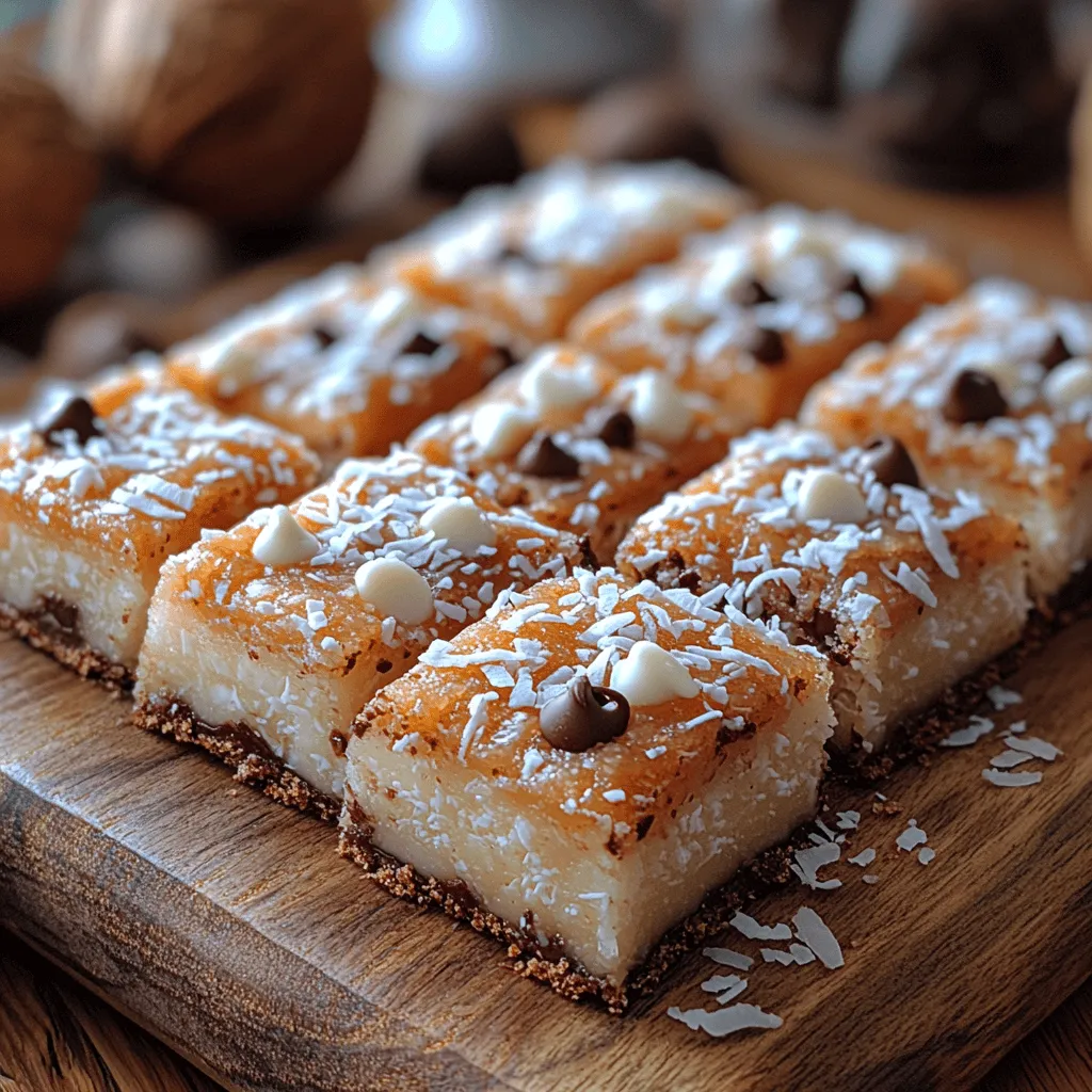 Imagine sinking your teeth into a delectable dessert that perfectly balances the rich creaminess of chocolate and the tropical essence of coconut. Welcome to the world of Coconut Paradise Chocolate Chip Bars—a treat that promises to transport your taste buds to a sunny beach with every bite. These bars are not just a dessert; they are a delightful experience that combines the warmth of home baking with the exotic flair of coconut, making them an ideal choice for gatherings, casual snacking, or a sweet indulgence after dinner.