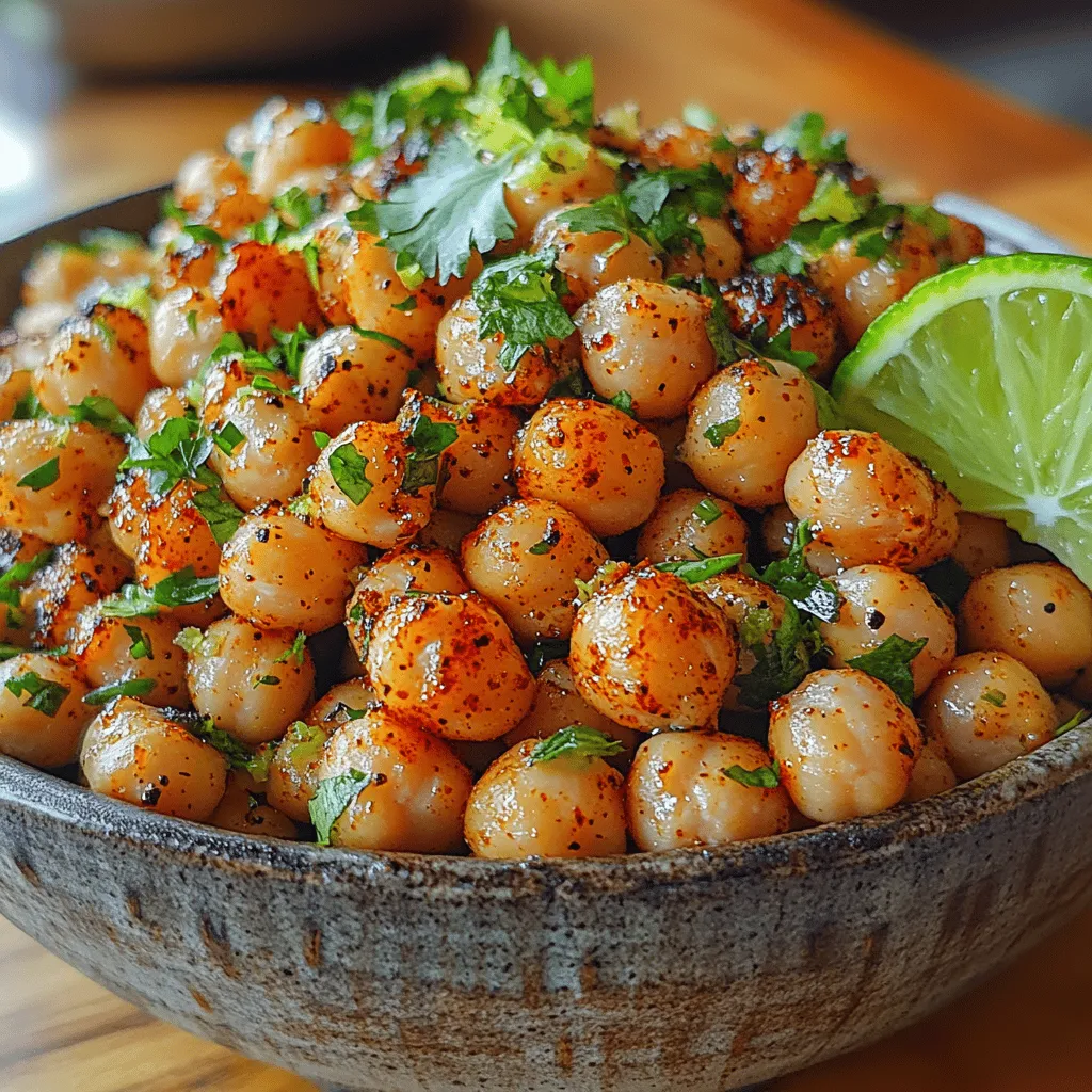 In the quest for delicious and healthy snack options, Zesty Chili Lime Roasted Chickpeas stand out as a favorite. These crispy legumes are not only bursting with flavor but also provide a nutritious alternative to traditional snacks. Whether you're looking for a mid-afternoon pick-me-up or a crunchy topping for your salads, roasted chickpeas offer a satisfying crunch that is hard to resist. Rich in protein and fiber, chickpeas are an excellent choice for those looking to maintain a balanced diet while enjoying a guilt-free treat.