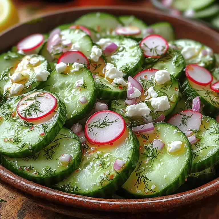 As the weather warms up and the sun shines brighter, there's nothing quite like a refreshing salad to brighten your meal. Enter the Crisp & Zesty Cucumber Radish Dill Salad—a vibrant, crunchy creation that combines the freshest flavors of summer. This salad is perfect for various occasions, whether you're hosting a backyard barbecue, planning a picnic, or simply seeking a light and healthy meal to enjoy at home. Its crisp textures and zesty notes make it an instant crowd-pleaser.