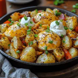 Imagine stepping into your kitchen on a crisp morning, the aroma of sizzling bacon and fresh vegetables wafting through the air. You’re about to create a dish that promises to be the ultimate breakfast experience: the Loaded Baked Potato Breakfast Skillet. This recipe is not just a meal; it’s an indulgence that combines the hearty goodness of baked potatoes with the rich flavors of breakfast staples. Whether you’re cooking for your family or hosting a brunch gathering with friends, this dish is sure to impress.