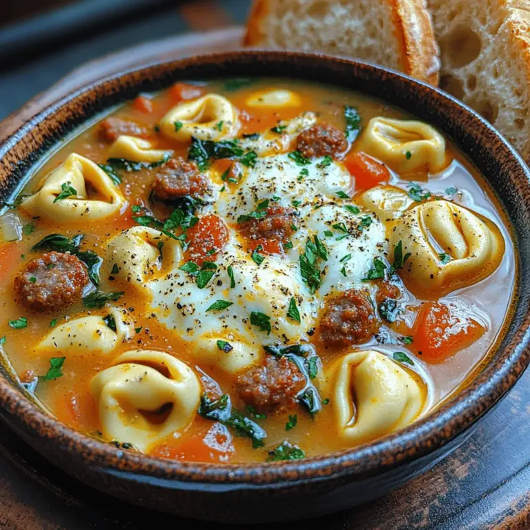 There's something inherently comforting about a warm bowl of soup, especially as the seasons change and cooler weather sets in. Soups have long been celebrated in comfort food culture for their warmth, heartiness, and ability to bring people together around the dining table. Among the myriad of soup options, the Cheesy Italian Sausage Tortellini Soup stands out as a delightful combination of flavors and textures that can satisfy even the heartiest of appetites.