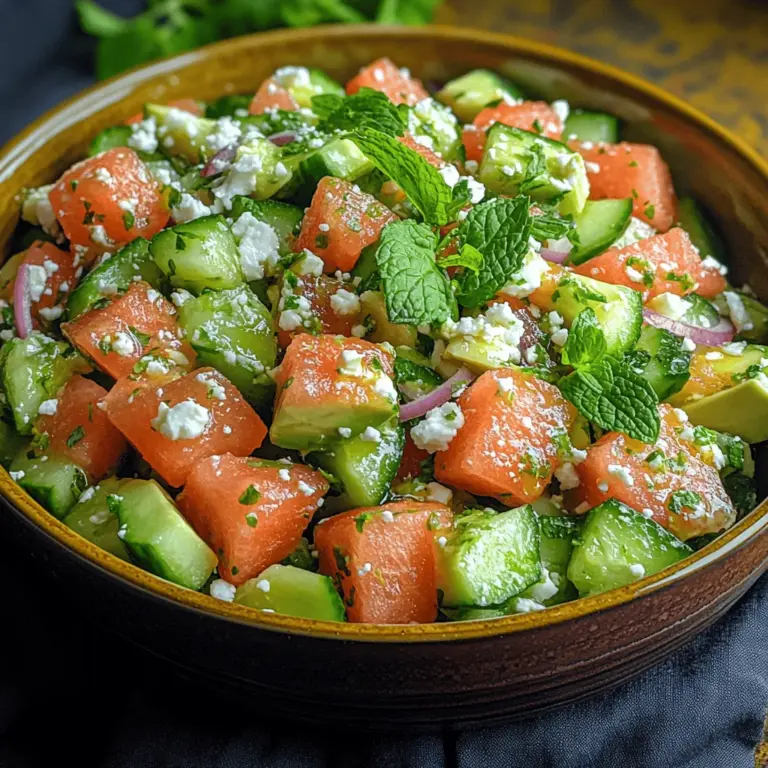 As the temperatures rise and the sun shines brighter, summer salads become a staple in many households, offering a light and refreshing alternative to heavier meals. Not only do these salads provide a burst of flavor, but they also celebrate the abundance of fresh produce available during the warm months. Among the myriad of summer salad options, the Watermelon Avocado Delight stands out as a vibrant, nutritious, and easy-to-make dish that perfectly embodies the spirit of the season.