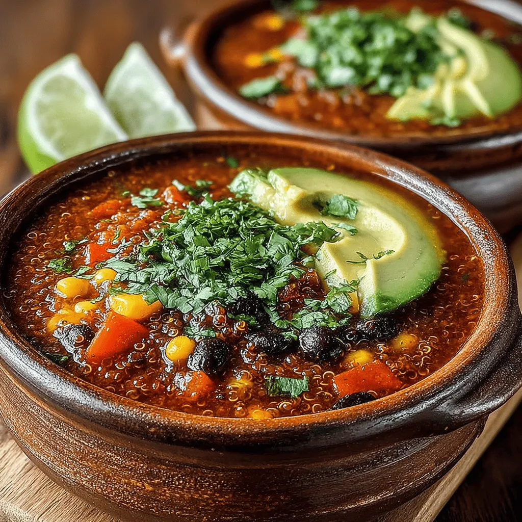 Fiery Black Bean and Quinoa Chili