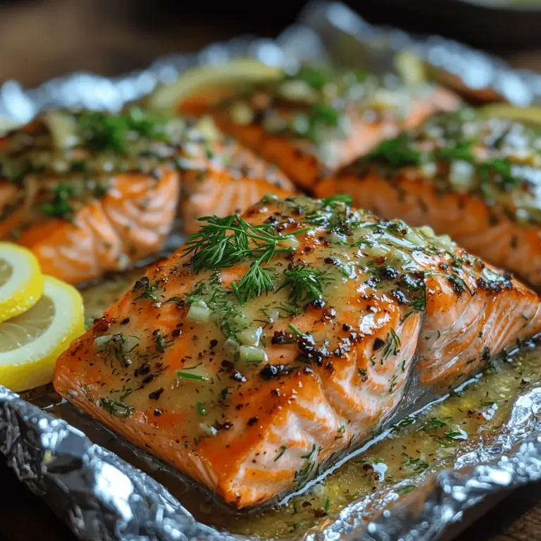 Salmon is a beloved staple in kitchens around the world, and for good reason. Not only is it rich in flavor, but it also offers a wealth of health benefits, making it a fantastic choice for anyone looking to enjoy a nutritious meal without sacrificing taste. One of the simplest and most delicious ways to prepare salmon is by wrapping it in foil with herb garlic butter, allowing the fish to steam in its own juices while absorbing the aromatic essence of fresh herbs and garlic. This method not only enhances the flavor profile but also ensures easy cleanup, making it ideal for both busy weeknights and special gatherings.