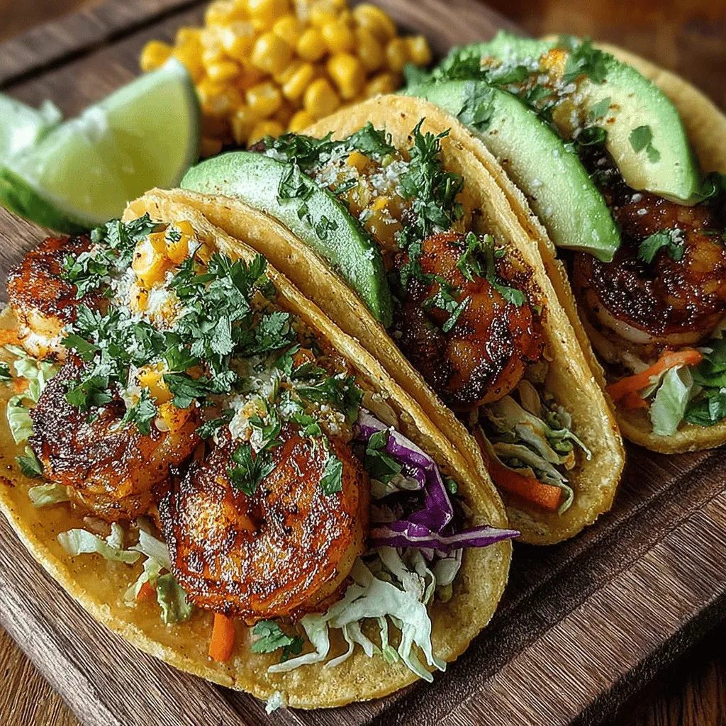 Taco night is a cherished tradition in many households, and the Sizzling Shrimp & Corn Fiesta Tacos are a vibrant and flavorful option that will surely elevate your next gathering. This recipe not only offers a deliciously satisfying meal but also showcases the beauty of fresh ingredients and quick preparation—making it an ideal choice for anyone looking to impress without spending hours in the kitchen. With succulent shrimp, sweet corn, and an array of bold spices, these tacos are packed with flavor and perfect for creating memories with friends and family.