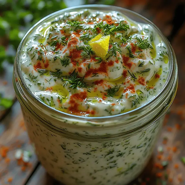 The Zesty Green Goddess Creamy Herb Yogurt Dressing is a vibrant and flavorful addition to any culinary repertoire. This dressing elevates a variety of dishes, making it a favorite among home cooks and chefs alike. Its creamy texture and fresh herbal notes create a perfect balance, whether used as a salad dressing, a dip for fresh vegetables, or a marinade for grilled meats. The versatility of this dressing allows it to complement a wide range of flavors, enhancing everything from crisp garden salads to hearty grilled chicken.