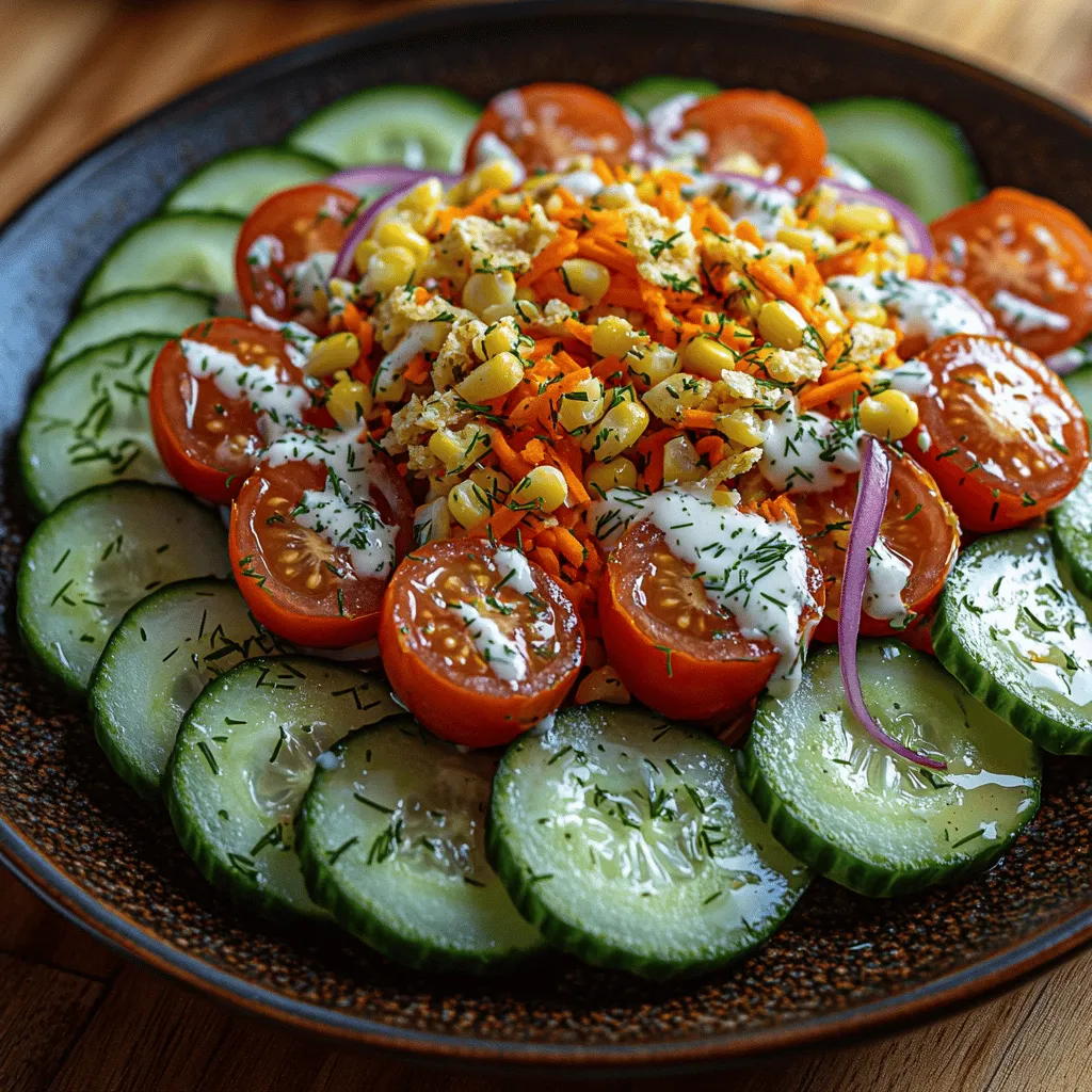 As the temperatures rise and the sun shines brighter, the craving for light, refreshing meals becomes undeniable. Enter the Crunchy Ranch Cucumber Salad—a delightful medley of crisp cucumbers, juicy tomatoes, and vibrant carrots, all enhanced by a rich ranch dressing. This invigorating dish not only tantalizes your taste buds but also provides a satisfying crunch that is perfect for warm-weather dining. Whether you're looking for a side dish to accompany a barbecue or a light meal to enjoy on its own, this salad delivers both flavor and freshness effortlessly.