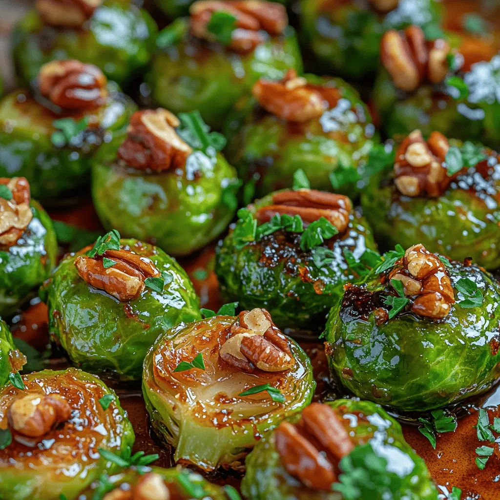 Sweet Maple Glazed Brussels Sprouts are a culinary delight that has the remarkable ability to transform a humble side dish into a centerpiece of any meal. This recipe harmoniously blends the earthy flavor of Brussels sprouts with the rich sweetness of pure maple syrup, creating a dish that is both satisfying and sophisticated. The addition of balsamic vinegar introduces a tangy note, while Dijon mustard adds a subtle hint of spice, elevating the overall flavor profile. Whether you're preparing a casual weeknight dinner or hosting a festive gathering, these Brussels sprouts promise to impress your family and guests alike.
