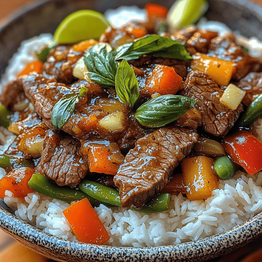 Savory Thai Basil Beef Sizzle is more than just a dish; it’s an experience that transports you straight to the bustling streets of Thailand. This aromatic stir-fry showcases the vibrant flavors of Thai cuisine, combining tender beef with fragrant basil, garlic, and a medley of spices that dance on your palate. As you embark on this culinary adventure, you'll not only delight in the rich flavors but also appreciate the health benefits of a homemade meal.