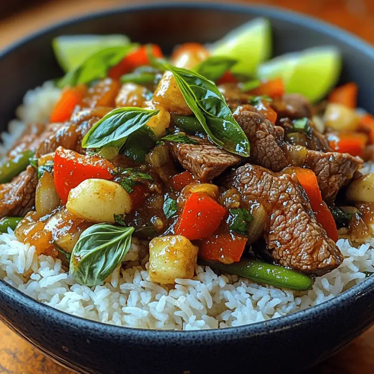 Savory Thai Basil Beef Sizzle is more than just a dish; it’s an experience that transports you straight to the bustling streets of Thailand. This aromatic stir-fry showcases the vibrant flavors of Thai cuisine, combining tender beef with fragrant basil, garlic, and a medley of spices that dance on your palate. As you embark on this culinary adventure, you'll not only delight in the rich flavors but also appreciate the health benefits of a homemade meal.