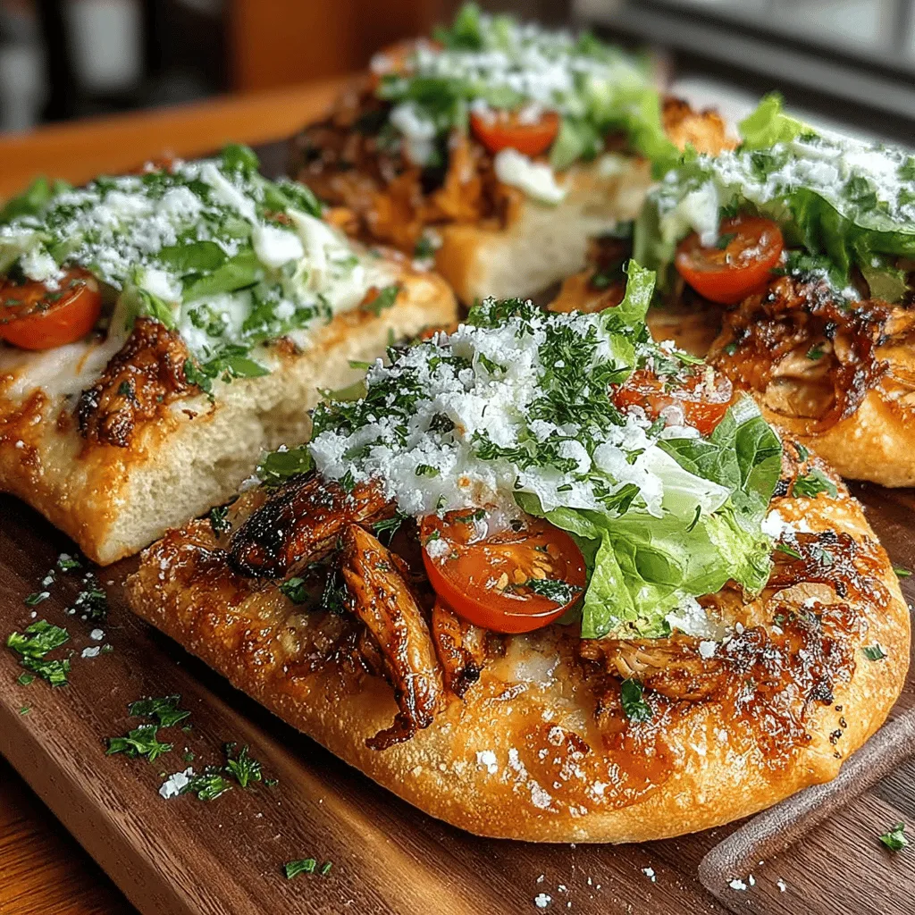 Crispy Garlic Chicken Caesar Pita Pizzas: A Flavorful Dish