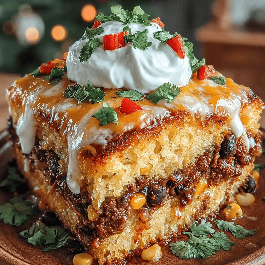 Tex-Mex Cornbread Enchilada Casserole Recipe