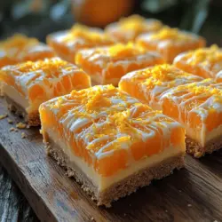 As the warm sun shines brightly and the days stretch longer, summer brings with it the sweet nostalgia of refreshing desserts that cool us down. Among these delights, few evoke as much fondness as the classic creamsicle, with its luscious orange flavor combined with a creamy vanilla center. The Silky Orange Creamsicle Bars take this beloved combination to a new level, transforming it into an easy-to-make, shareable treat that’s perfect for summer gatherings or a simple indulgence at home.