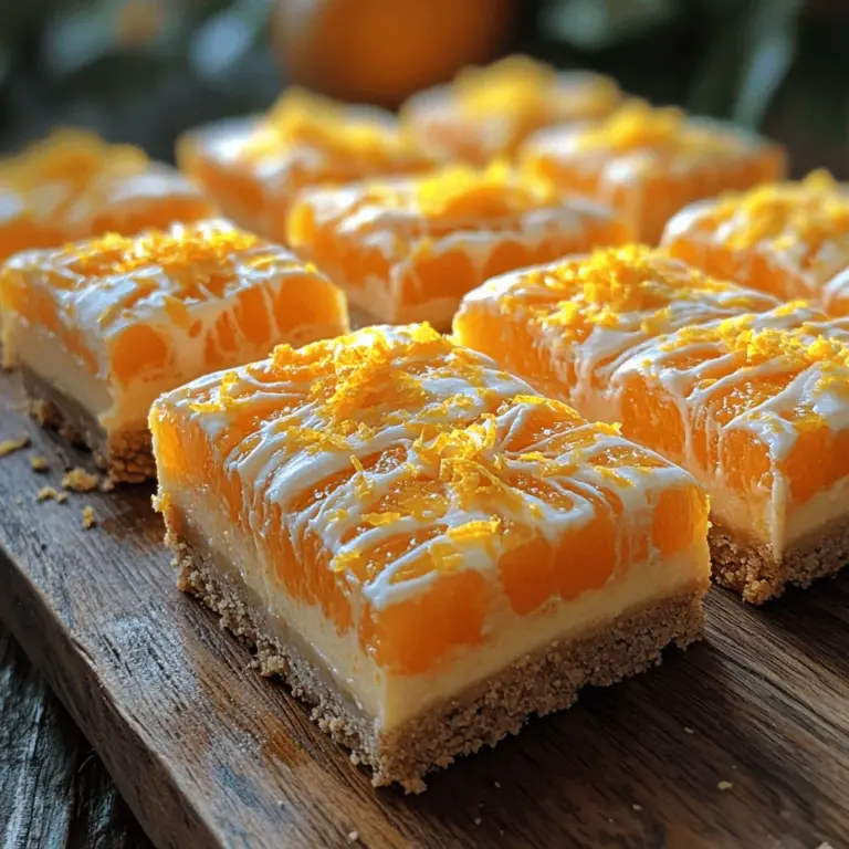 As the warm sun shines brightly and the days stretch longer, summer brings with it the sweet nostalgia of refreshing desserts that cool us down. Among these delights, few evoke as much fondness as the classic creamsicle, with its luscious orange flavor combined with a creamy vanilla center. The Silky Orange Creamsicle Bars take this beloved combination to a new level, transforming it into an easy-to-make, shareable treat that’s perfect for summer gatherings or a simple indulgence at home.